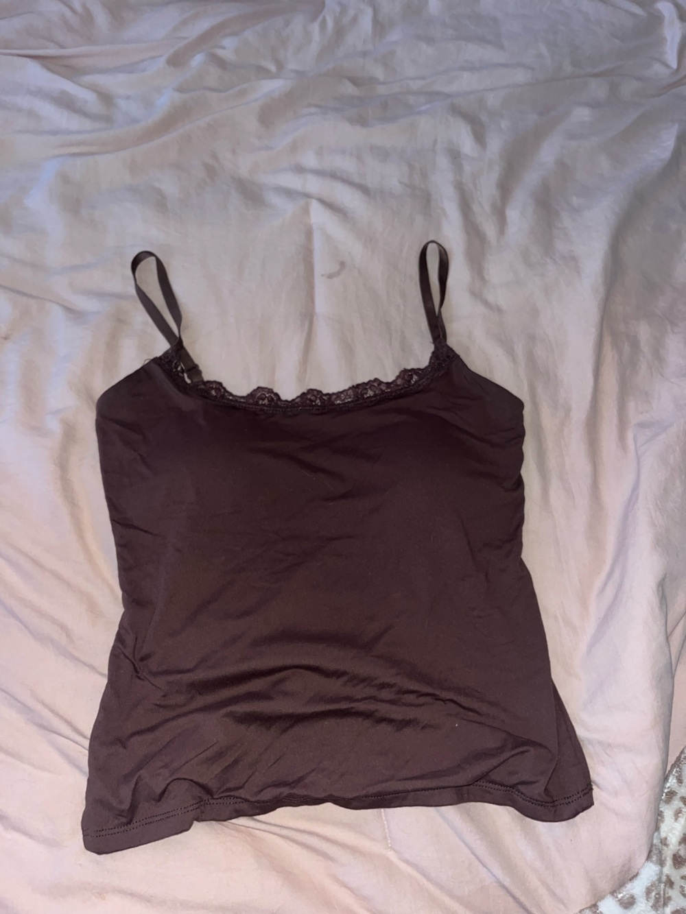 Brown Lace Cami Tank